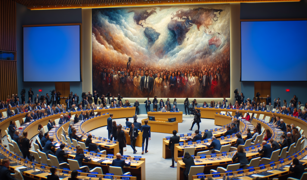 alt_text: Diskusi dinamis mengenai isu-isu global kontemporer dalam sebuah forum internasional.