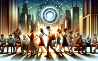 "alt_text": "Ilustrasi peningkatan teknologi modern dan dampak tersembunyinya pada masyarakat."