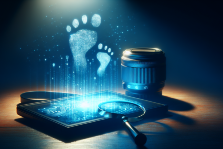 alt_text: "Ilustrasi jejak digital yang hilang dalam misteri teknologi Contact Missing."