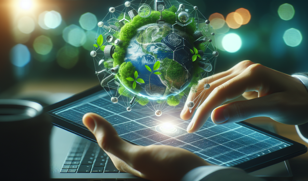 alt_text: Inovasi hijau dan teknologi cerdas membentuk masa depan berkelanjutan bumi.