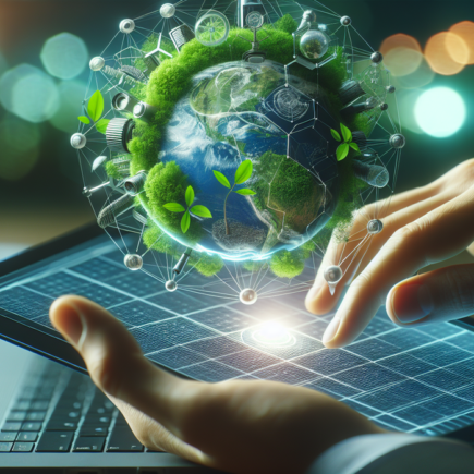 alt_text: Inovasi hijau dan teknologi cerdas membentuk masa depan berkelanjutan bumi.