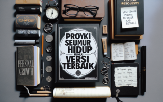 Teks self-improvement dengan judul inspiratif "Proyek Seumur Hidup Menuju Versi Terbaik".