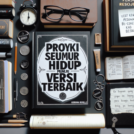 Teks self-improvement dengan judul inspiratif "Proyek Seumur Hidup Menuju Versi Terbaik".
