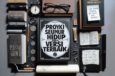 Teks self-improvement dengan judul inspiratif "Proyek Seumur Hidup Menuju Versi Terbaik".