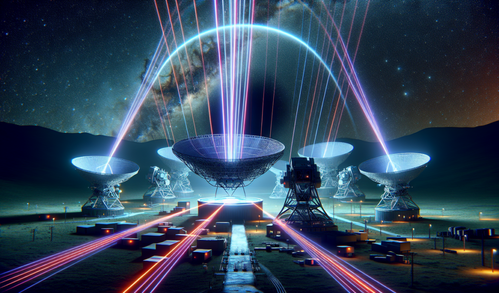 alt_text: "Penggaris Laser Kosmik untuk mengukur dan memotret lubang hitam dengan presisi."