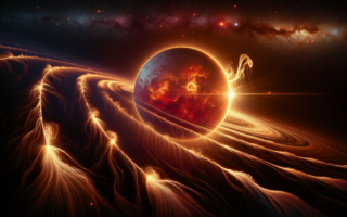 alt_text: Eksoplanet teramati menguap saat atmosfernya hilang akibat energi dari bintang terdekat.