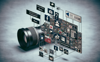 "alt_text": "Infografis hubungan media sosial, berita, dan persepsi terhadap imigrasi."