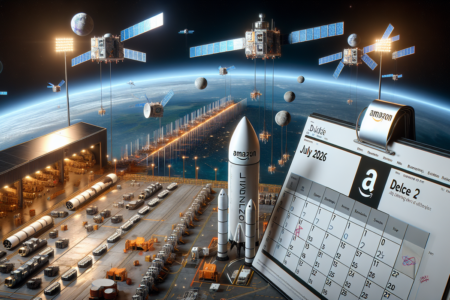 alt_text: Amazon bersaing dengan Starlink dalam peluncuran satelit LEO untuk internet global.