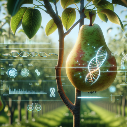 "alt_text": "Jejak genetika dalam domestikasi pir modern."