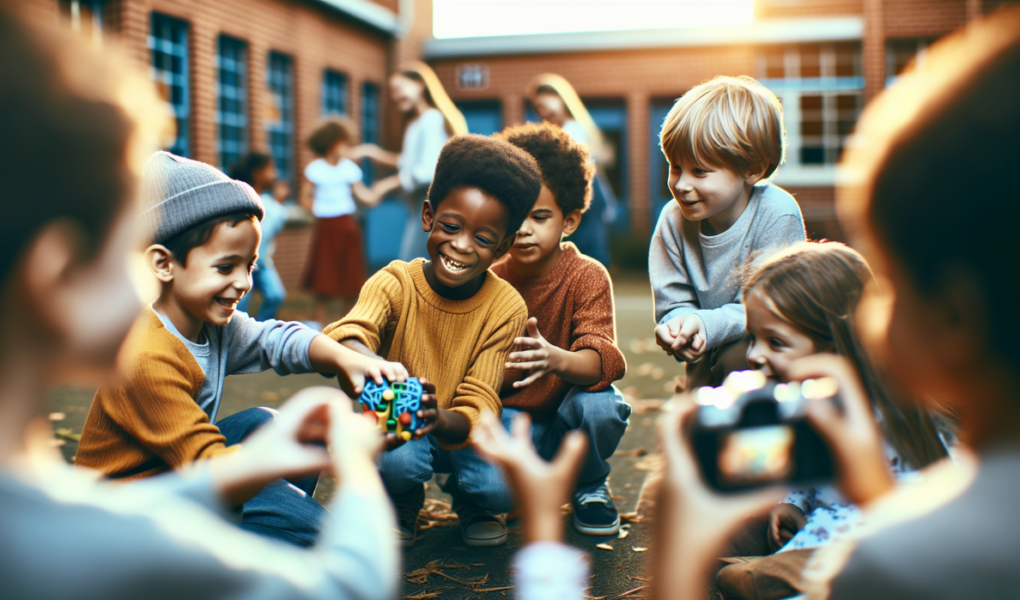 alt_text: Ilustrasi anak bermain, menunjukkan bagaimana permainan mengembangkan otak sosial mereka.