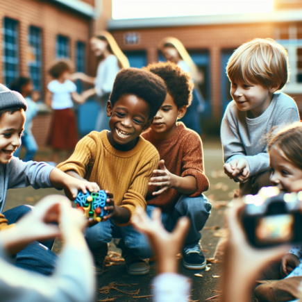 alt_text: Ilustrasi anak bermain, menunjukkan bagaimana permainan mengembangkan otak sosial mereka.