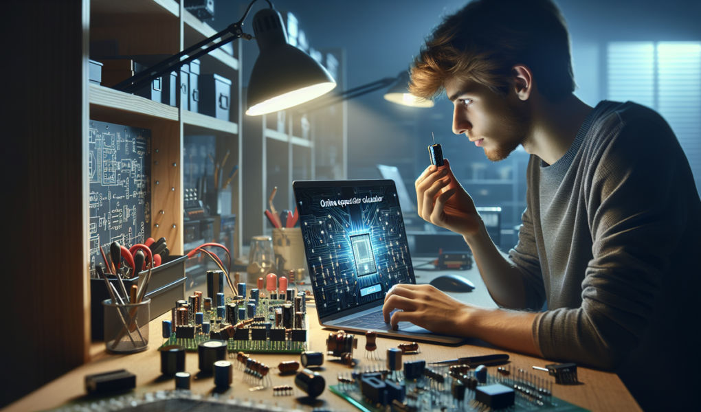 alt_text: Antarmuka kalkulator kapasitor online pada blog elektronik.