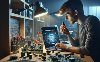 alt_text: Antarmuka kalkulator kapasitor online pada blog elektronik.