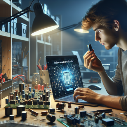 alt_text: Antarmuka kalkulator kapasitor online pada blog elektronik.