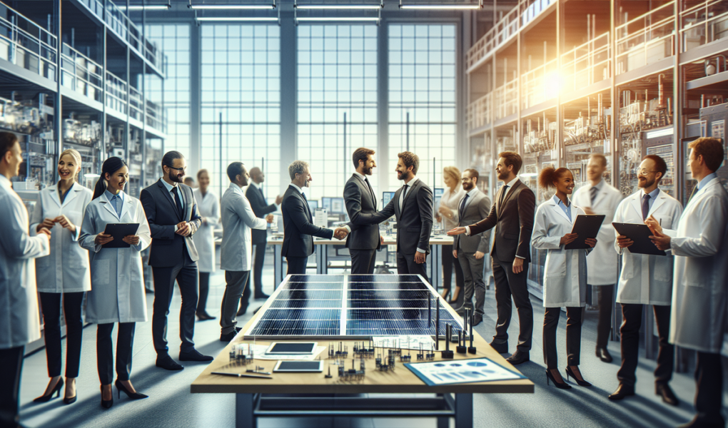 "alt_text": "Gambar sel surya dan teks: Rekor Solar Cell Tak Cukup untuk Revolusi Energi."