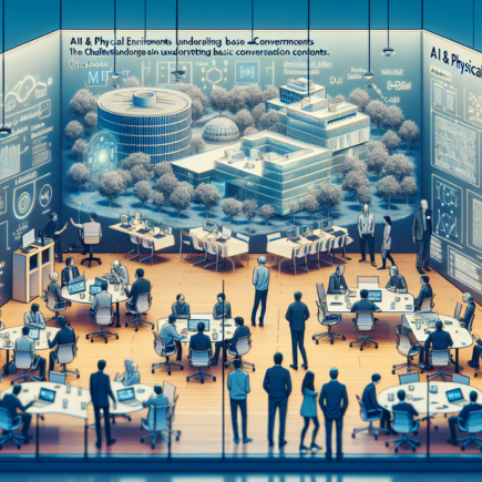 alt_text: Robot membaca koran di kafe, menggambarkan AI yang memahami dunia nyata.