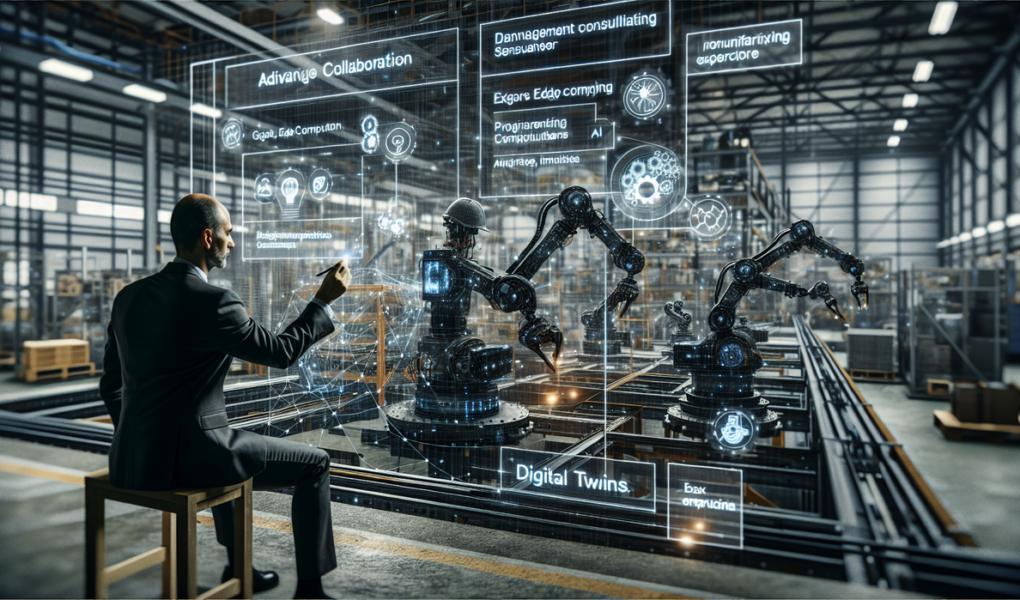 alt_text: Logo Deloitte dan Nvidia berdampingan dengan tema "Masa Depan Platform Simulasi AI".