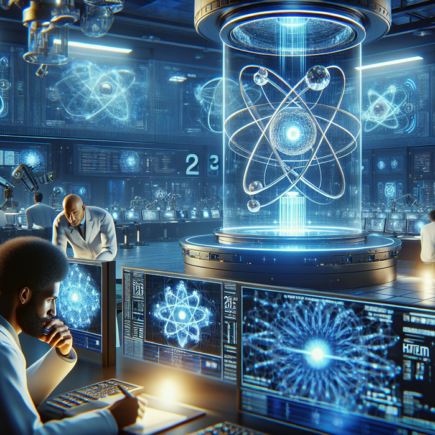 alt_text: Pusat LHC menampilkan tabrakan partikel mendekati, menunjukkan energi fisika yang intens.