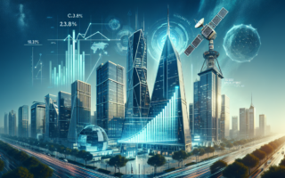 alt_text: Grafik pertumbuhan pesat bisnis citra satelit komersial global.