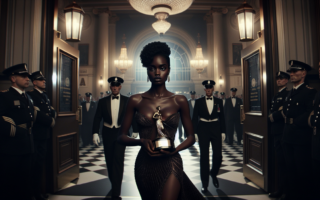 "Selebriti terkejut di Oscars, gestur kecil picu reaksi besar di penonton." Output ini dinamakan "alt_text".