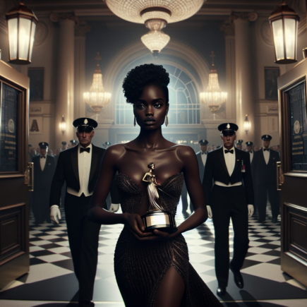 "Selebriti terkejut di Oscars, gestur kecil picu reaksi besar di penonton." Output ini dinamakan "alt_text".