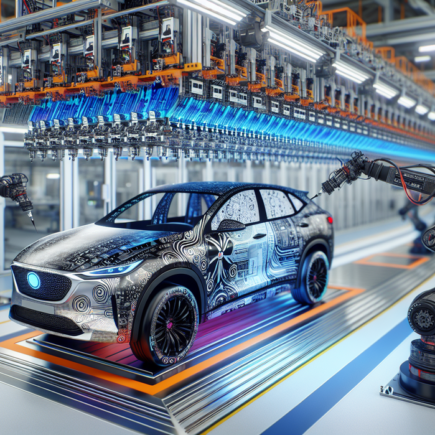 alt_text: Robot canggih mencetak komponen mobil, mengubah produksi di pabrik otomotif.