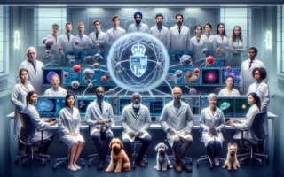 alt_text: Logo SAVSNET dan diagram proses digitalisasi data tumor hewan untuk penelitian lanjutan.