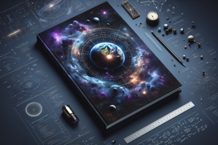 alt_text: "Pemandangan perjalanan kosmis di alam semesta dengan nuansa halus dan teratur."