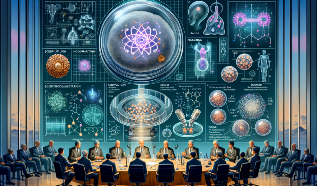 alt_text: Poster bertema sains yang menjembatani penelitian laboratorium ke aplikasi kehidupan sehari-hari.