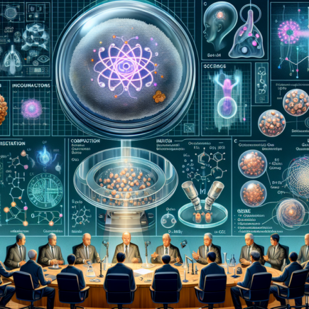 alt_text: Poster bertema sains yang menjembatani penelitian laboratorium ke aplikasi kehidupan sehari-hari.