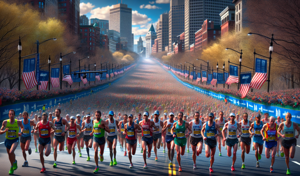 alt_text: Kerumunan besar di Boston Marathon, kesalahan perhitungan peserta dipertanyakan.