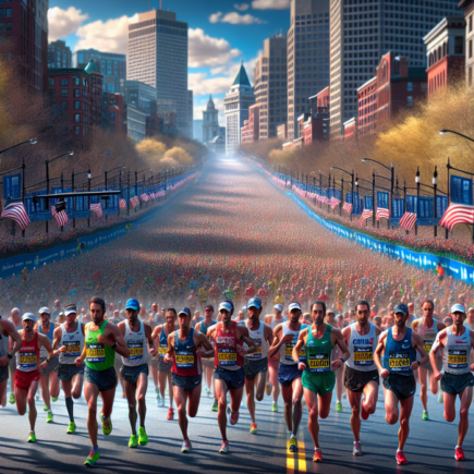 alt_text: Kerumunan besar di Boston Marathon, kesalahan perhitungan peserta dipertanyakan.