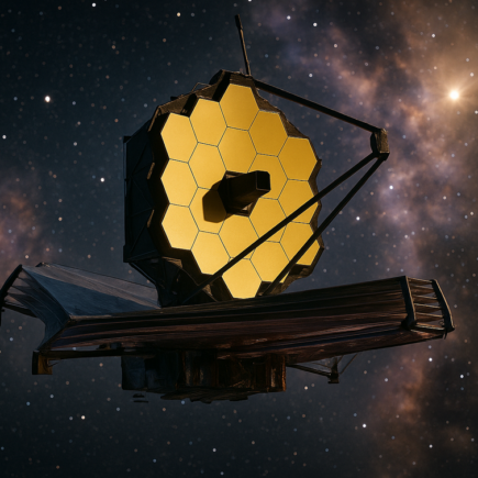 alt_text: "JWST: Teleskop canggih dengan efisiensi energi tinggi mengungkap rahasia alam semesta."