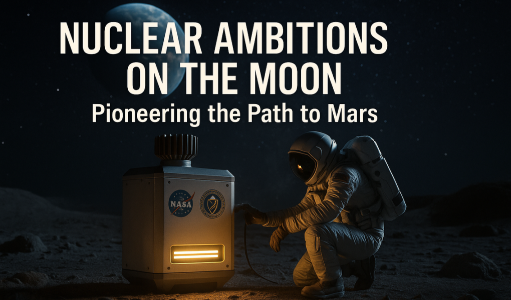 alt_text: Reaktor nuklir di Bulan mendukung langkah besar manusia menuju eksplorasi Mars.