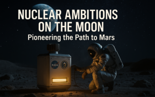 alt_text: Reaktor nuklir di Bulan mendukung langkah besar manusia menuju eksplorasi Mars.