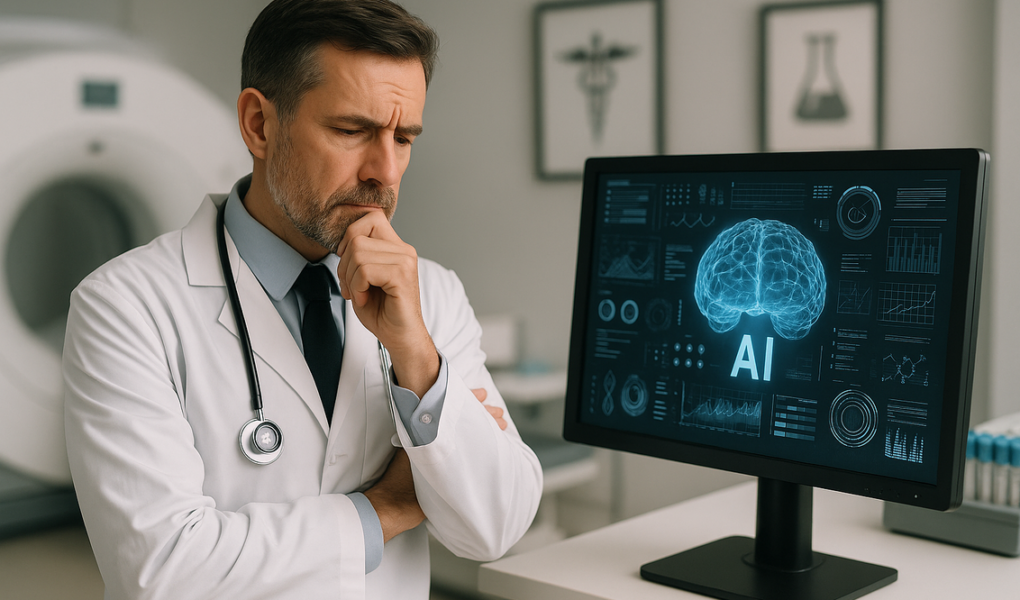 alt_text: Inovasi AI memudahkan check-in di klinik, mempercepat proses pendaftaran pasien.