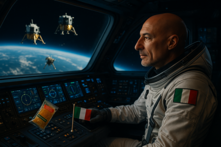 "alt_text": "Astronaut Italia memimpin misi Artemis III dalam era baru eksplorasi ilmiah Bulan."