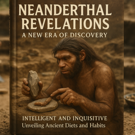 "alt_text": "Neanderthals berburu, belatung sebagai sumber protein, evolusi diet manusia purba."