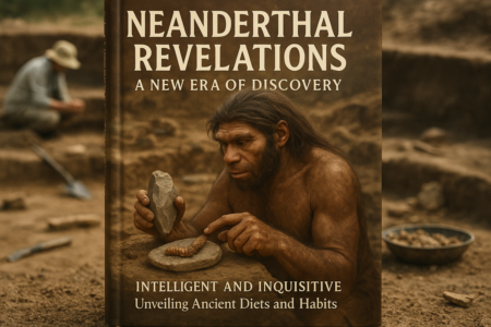 "alt_text": "Neanderthals berburu, belatung sebagai sumber protein, evolusi diet manusia purba."