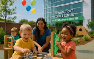 alt_text: Museum sains di Hartford yang ramah balita dengan pameran interaktif dan edukatif.