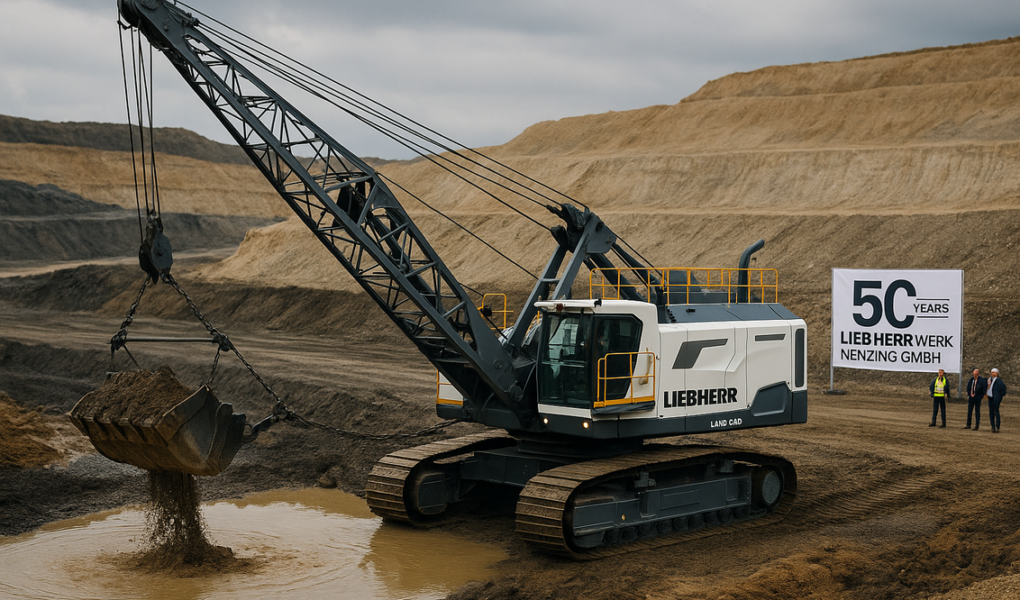 alt_text: Liebherr LMD 1200, dragline tambang besar terbaru beraksi di situs penambangan.