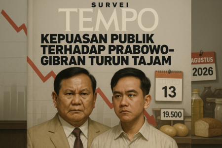 Survei menunjukkan penurunan kepuasan publik, sinyal peringatan bagi Prabowo-Gibran.